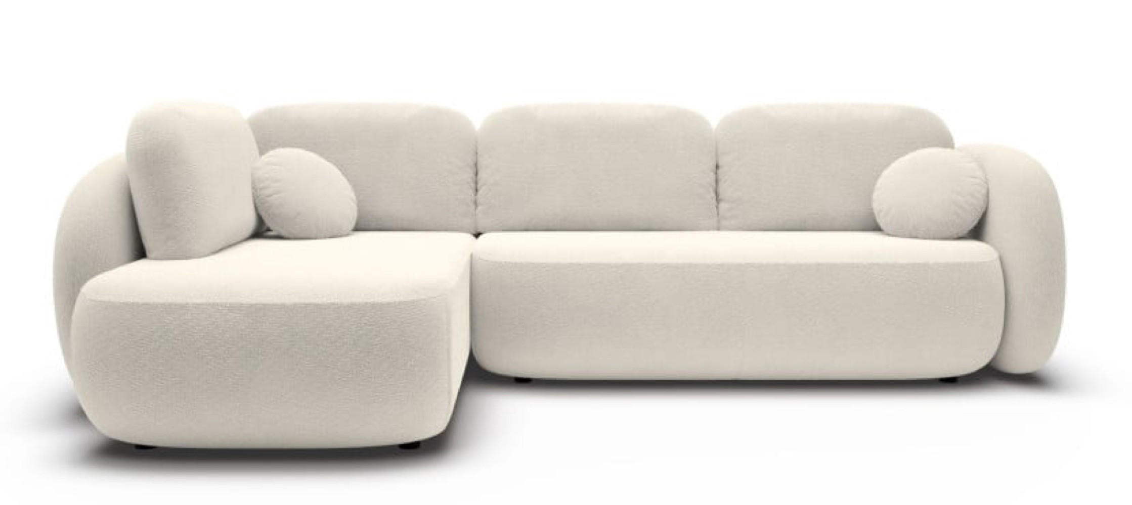 ECKSOFA Creme Olivio II Ausziehbar Links - Creme/Weiß, Textil (289/190cm) - Sepro Meble