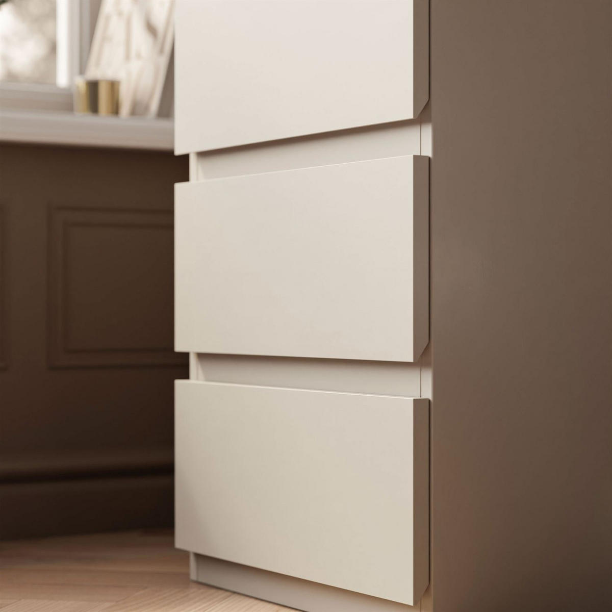 SCHMINKTISCH AURORA II ELITE KASCHMIR mit Spiegel und Beleuchtung - Kaschmir, Holzwerkstoff (120/145/55cm) - Lookway