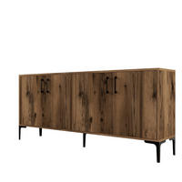 BUFFETSCHRANK kiev Braun - Braun, Holz (35/78/180cm) - Habitat Garten