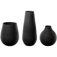 VASEN-SET Manufacture Collier schwarz 3er Set - Schwarz, Keramik (1cm) - Villeroy & Boch