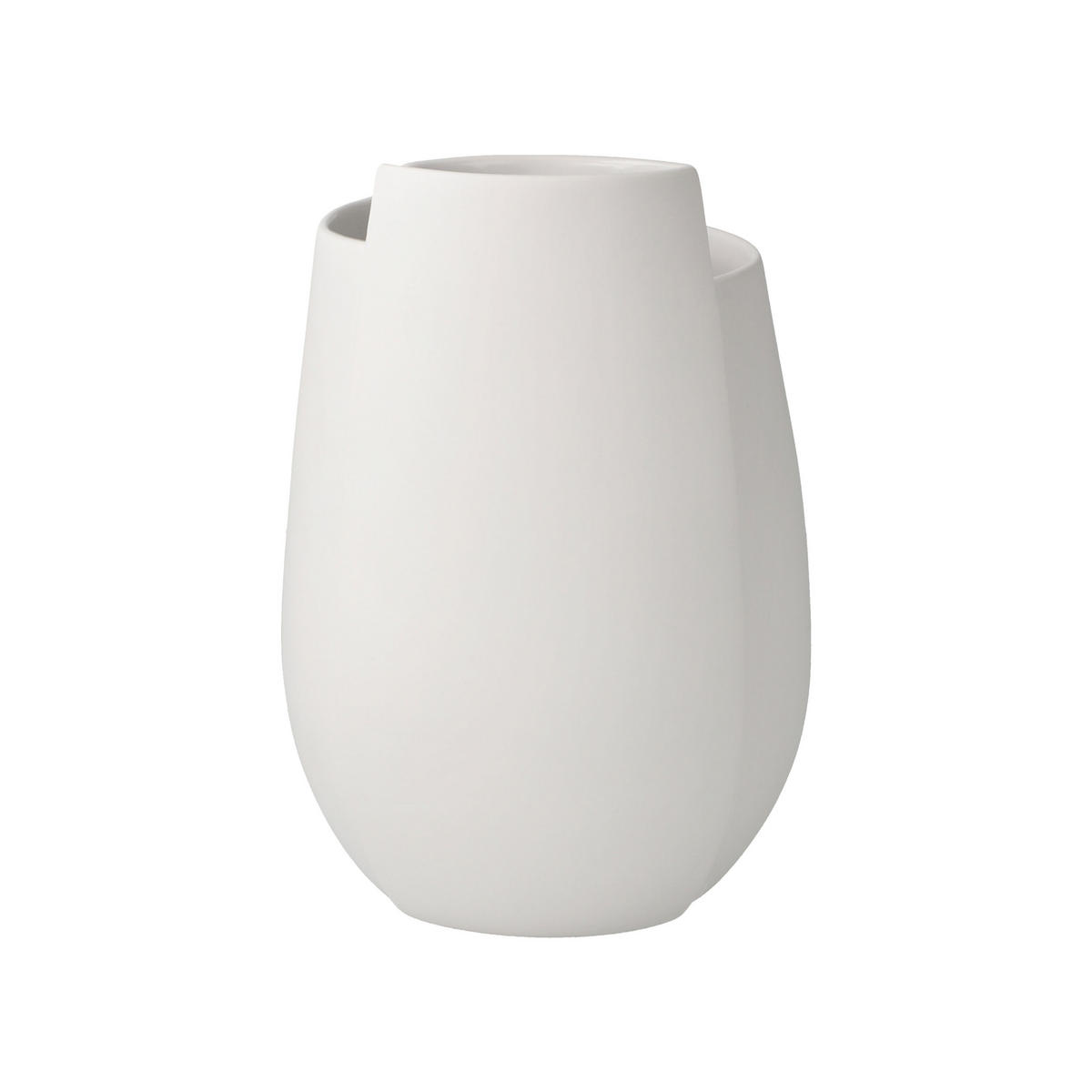 VASE Ova weiß 16 cm - Weiß, Keramik (16cm) - Goebel