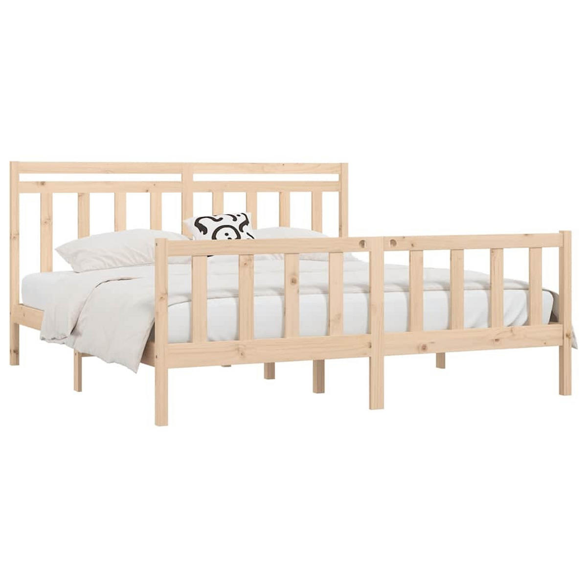 MASSIVHOLZBETT Kiefer 200/200 Cm - Braun, Holz (200/200cm) - vidaXL