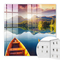 SCHLÜSSELBOX Weiß 30x30 cm – Türöffnung nach rechts - Bergfrieden - Blau, Metall (30/30/5cm) - TULUP