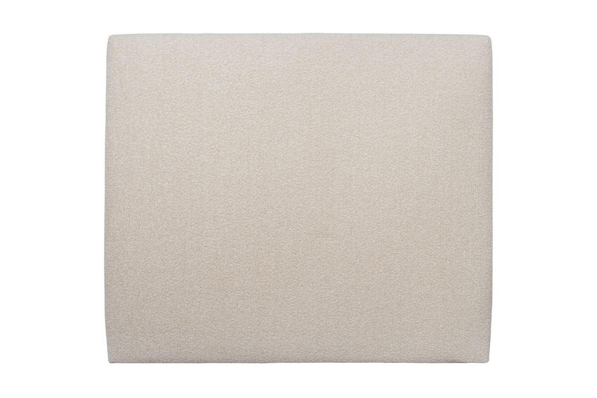 KOPFTEIL gepolstertes – hellbeiger Bouclé-Stoff - 135 cm - Beige, Holz (135/120/10cm) - Sommeil de Plomb