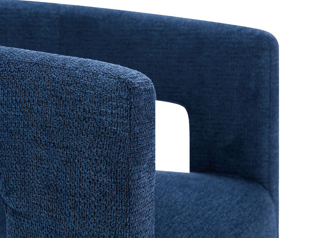 SESSEL - Strukturstoff - Blau - FAVINA - Blau, Textil (64/75/59cm) - Vente-Unique