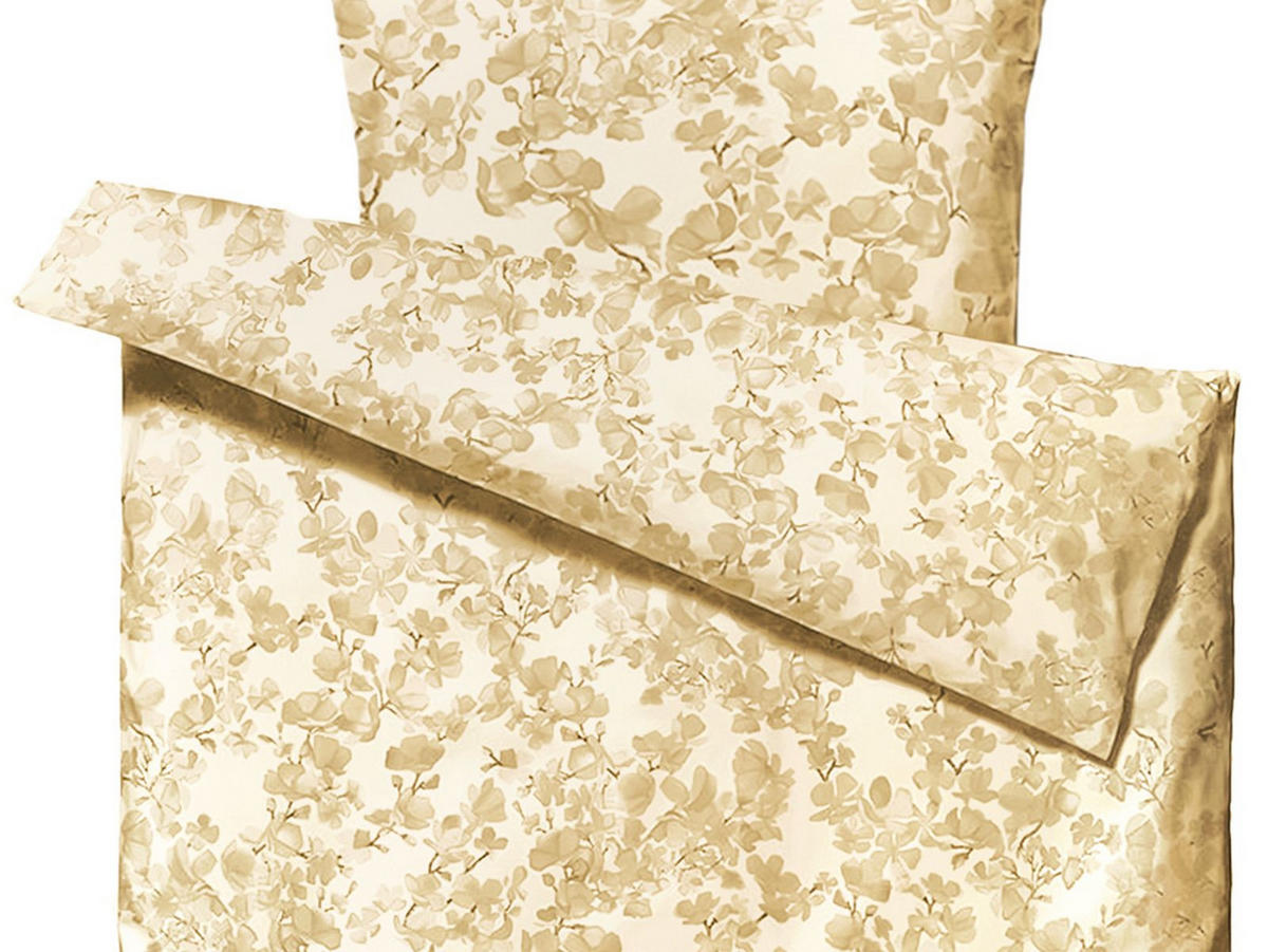 BETTWÄSCHE Blossom gelb 135/200 cm Baumwolle - Goldfarben, Textil (135/200cm) - Södahl