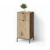 MIDISCHRANK ATERNO Viking Oak 40 x 87 cm mit Tür und Schublade - Eiche Wotan, Holzwerkstoff (40/87/35cm) - Livinity®