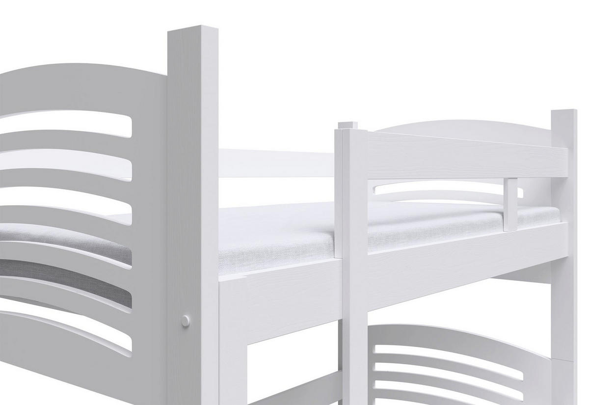 PATROVÁ postel pro 3 osoby Cami, 75x180 cm - bílá, dřevo (75/180cm) - Selsey