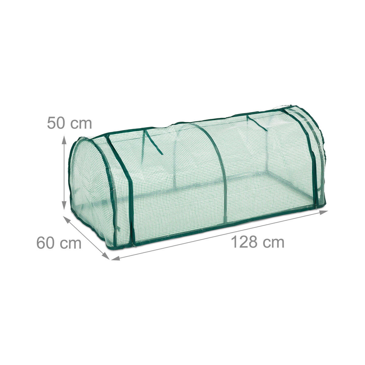 FRÜHBEET - Dunkelgrün, Kunststoff/Metall (128/50/60cm) - Relaxdays