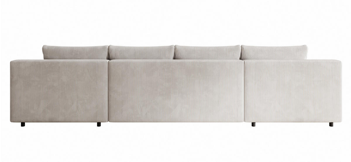 WOHNLANDSCHAFT, Couch Nelly U U WOHNLANDSCHAFT U-Form, mit Schlaffunktion und Bettkasten, U-Form Couch - Creme, Textil (349/80/185cm)