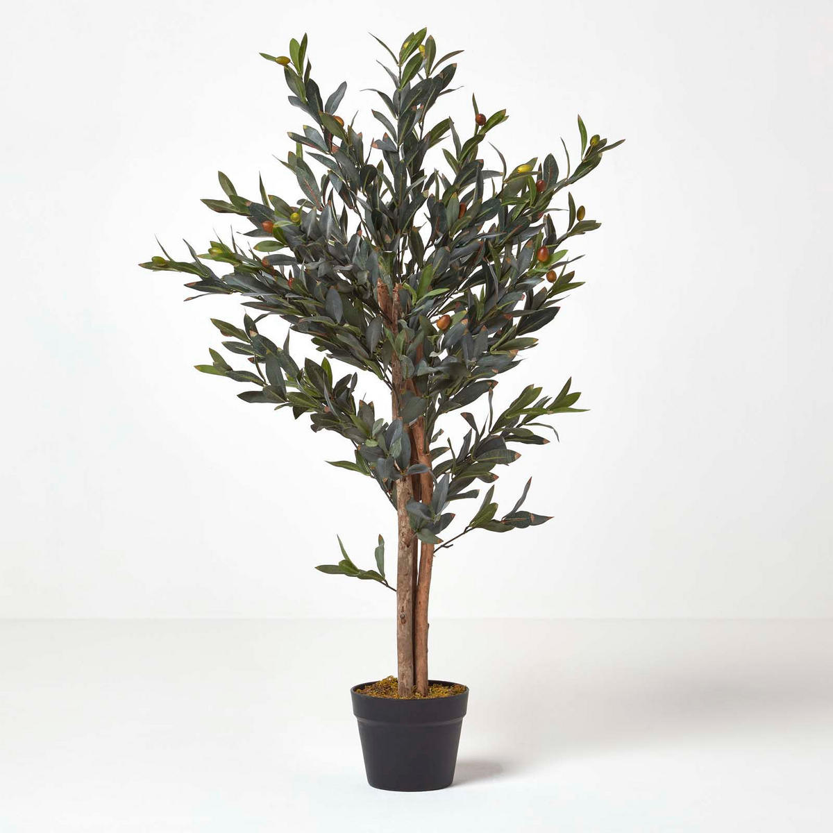 KUNSTBAUM Olive, 90 cm - Grün, Kunststoff (90cm) - Homescapes