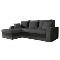 ECKSOFA Kris Lux - Anthrazit/Schwarz, Holz/Kunststoff (238/147cm) - MIRJAN24