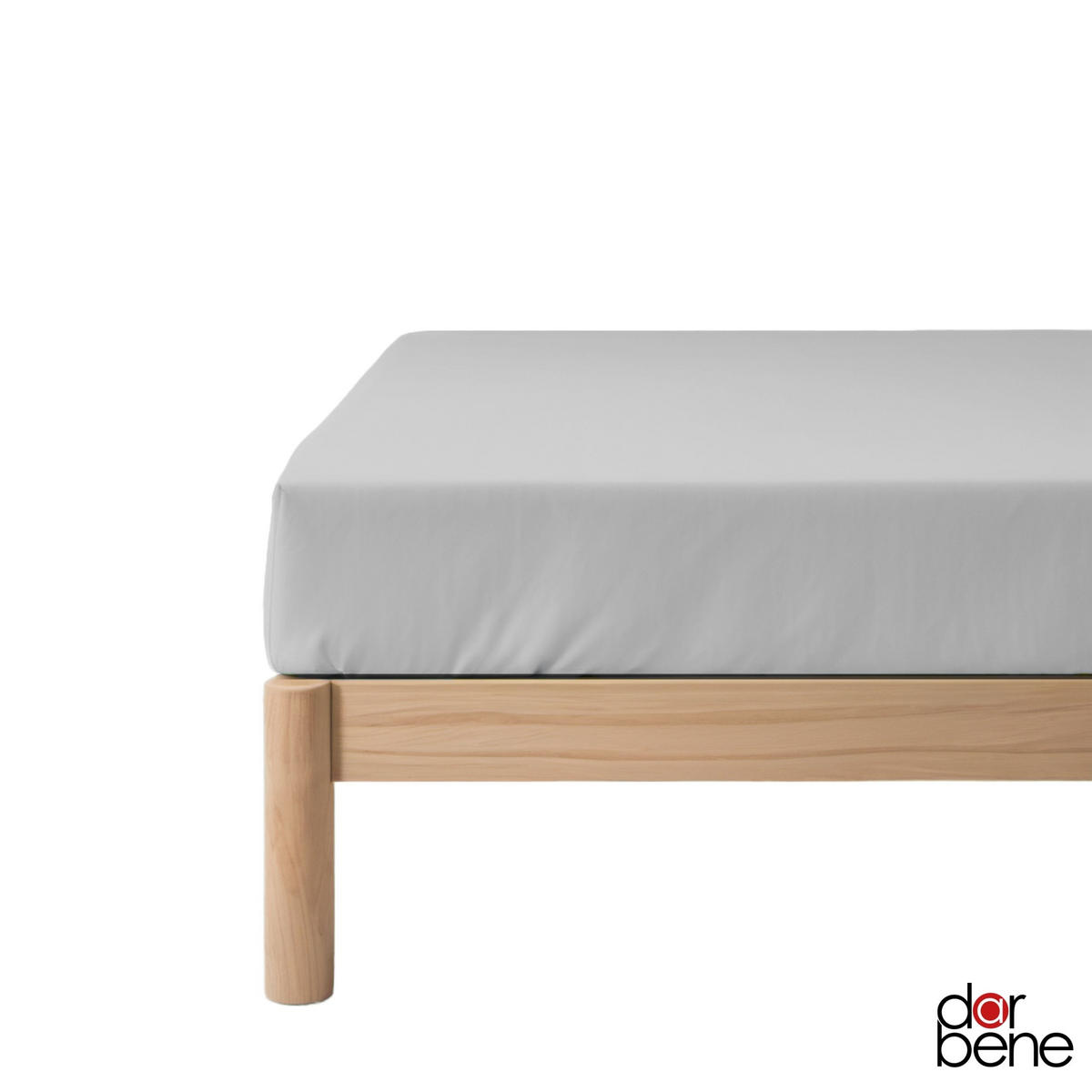 SPANNBETTLAKEN Premium Jersey Baumwolle - Hellgrau, Naturmaterialien (140/200cm) - DarBene