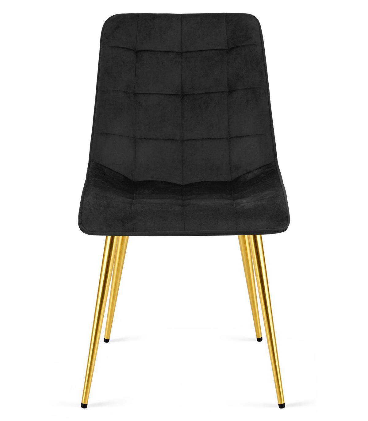 STUHL Schwarz 49x60 cm SPLIT Samtbezug - Schwarz, Metall (49/59/60cm)