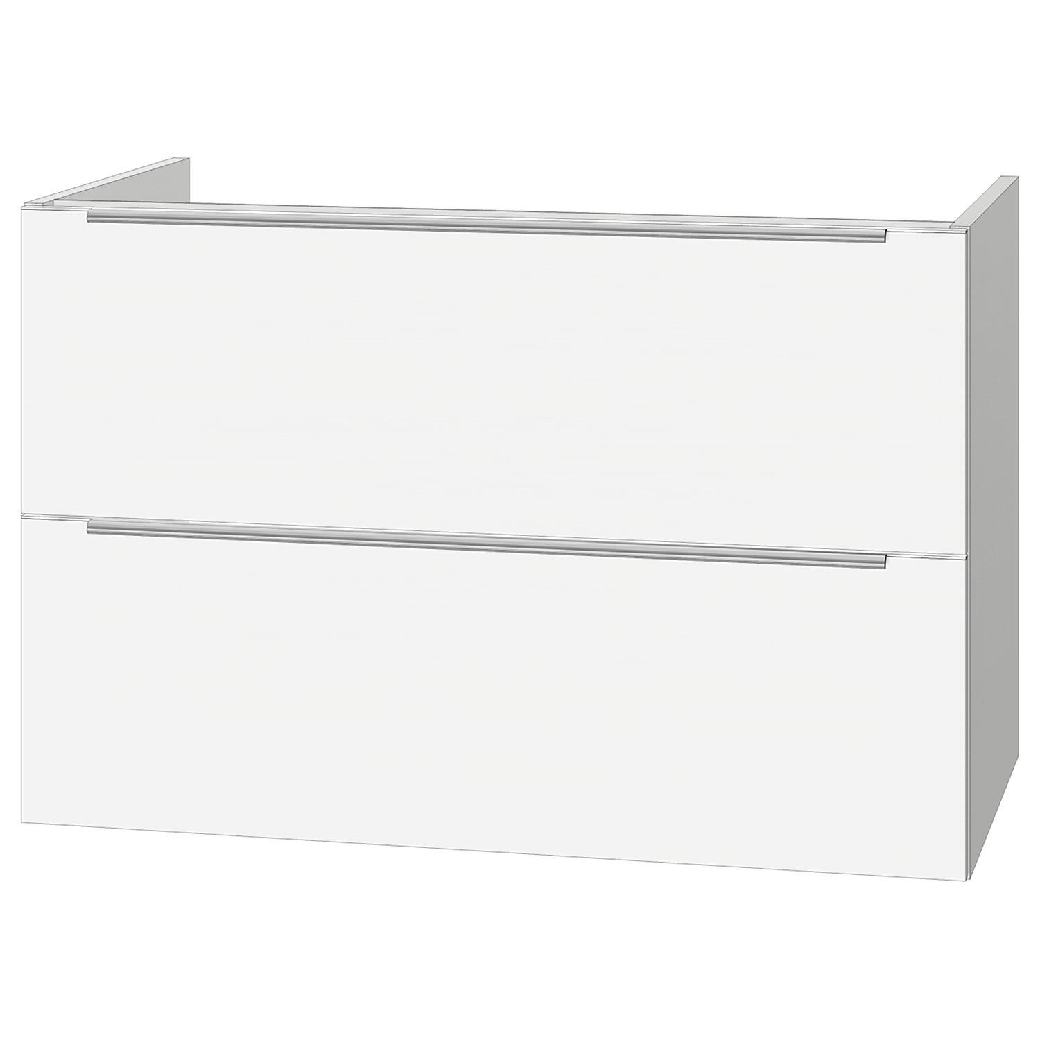 HOME24 Waschtischunterschrank Malba Typ B - Weiß Hochglanz, Holzwerkstoff (80/54/47cm) - home24