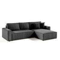 ECKSOFA Isaac 4 Sitzplätze Grau - Grau, Holzwerkstoff (294/185cm) - Petits-meubles