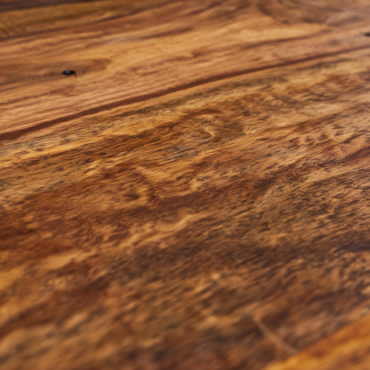 COUCHTISCH Sheesham-Massivholz Schwarz, Metallbeine, Handgefertigt, Mit Schubladen - Schwarz/Braun, Holz/Metall (60/60/44cm) - KADIMA DESIGN