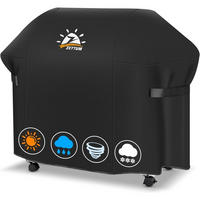 GRILLABDECKUNG 147 cm Heavy Duty Wasserdicht - Schwarz, Kunststoff (63.5/113/147.3cm)