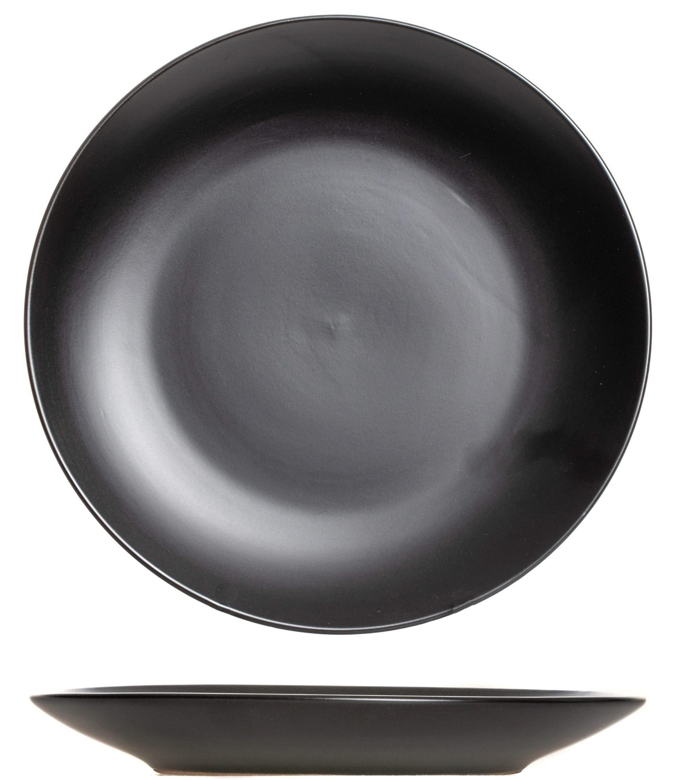 ESSTELLER Speiseteller Black Tie - ø 27 cm - 6 stück - Schwarz, Keramik (27cm) - Studio Tavola