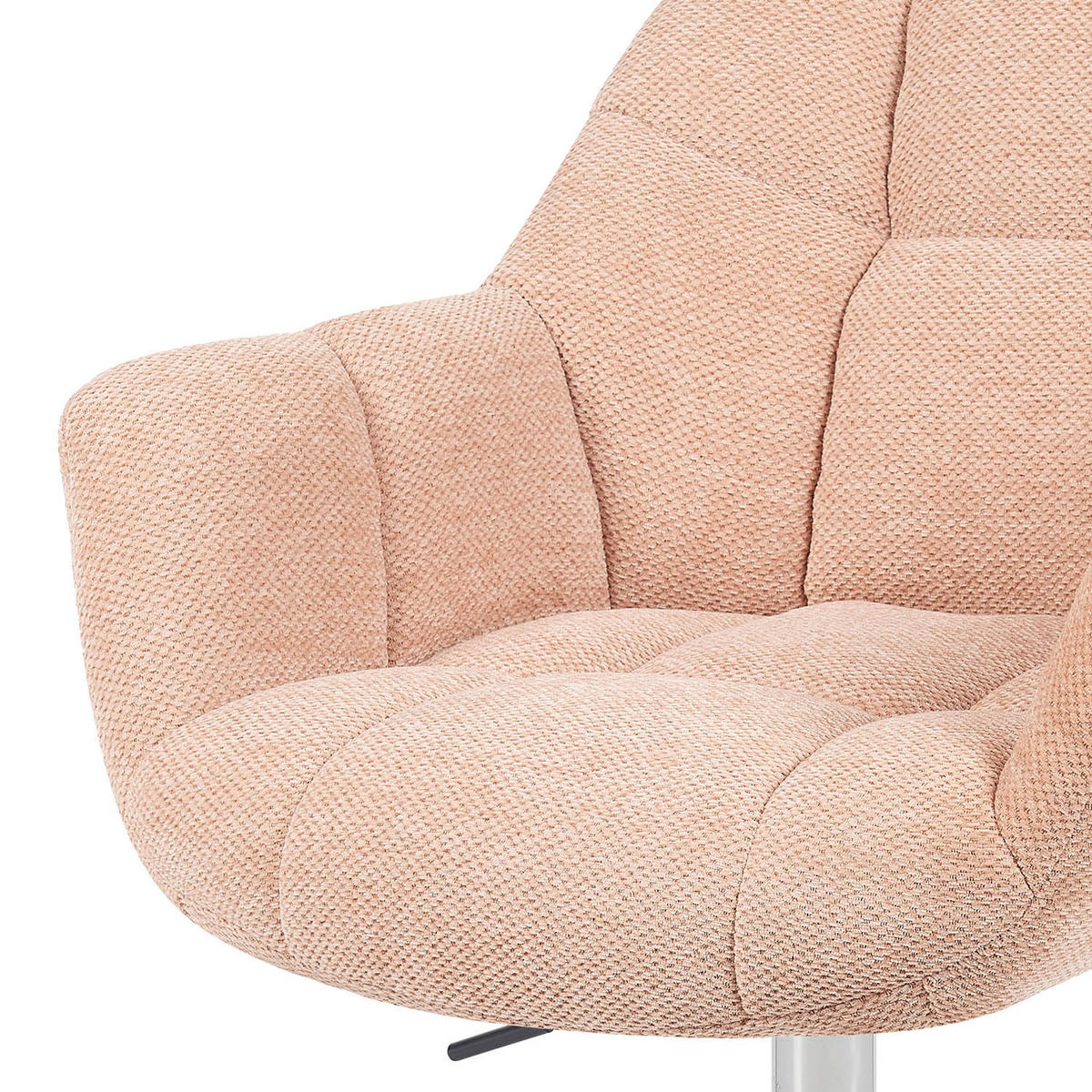 BÜROSTUHL Mika-Nio - Chromfarben/Rosa, Textil/Metall (65/78/66cm) - DUBI Möbel
