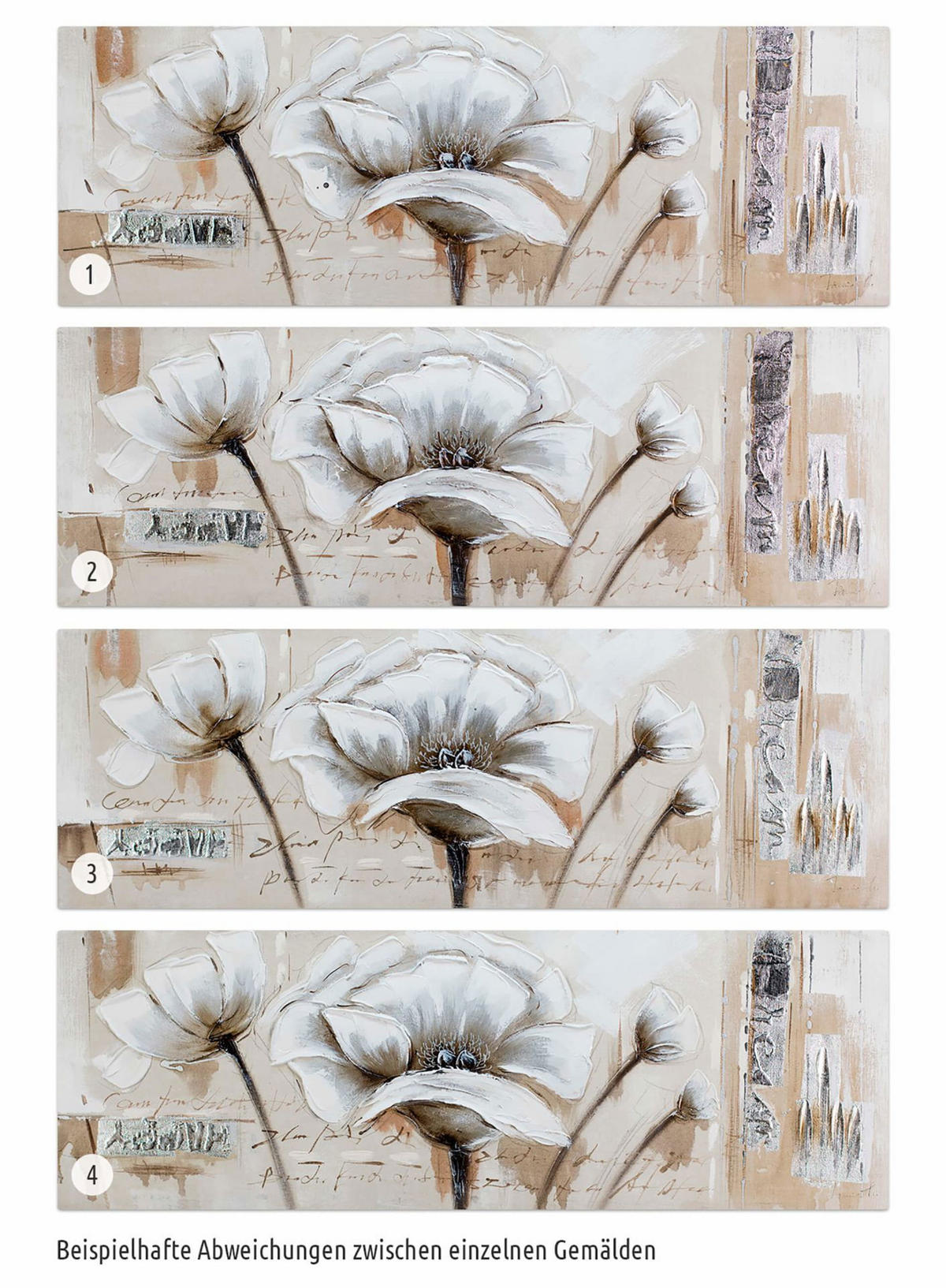 ÖLGEMÄLDE 150/50 cm - Beige, Holz/Textil (2/50cm) - KUNSTLOFT