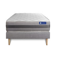BETT Actimemo relax Memory-Schaum 90 x 200 cm h2 - Kit Bettgestell Grau - Beige/Grau, Holz (90/200cm) - ACTISOM
