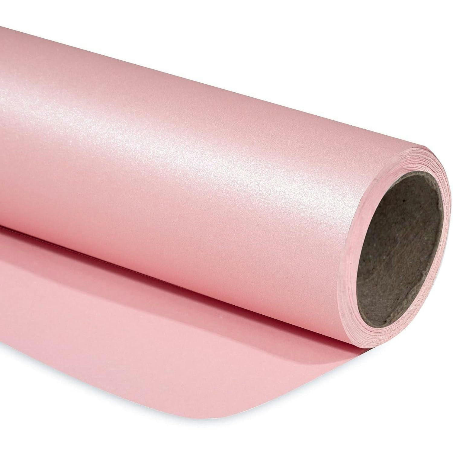 GESCHENKPAPIER Rosa Matt Perlmutt 43,2 cm x 10 m - Rosa, Papier (43.2/1.5/43.2cm)