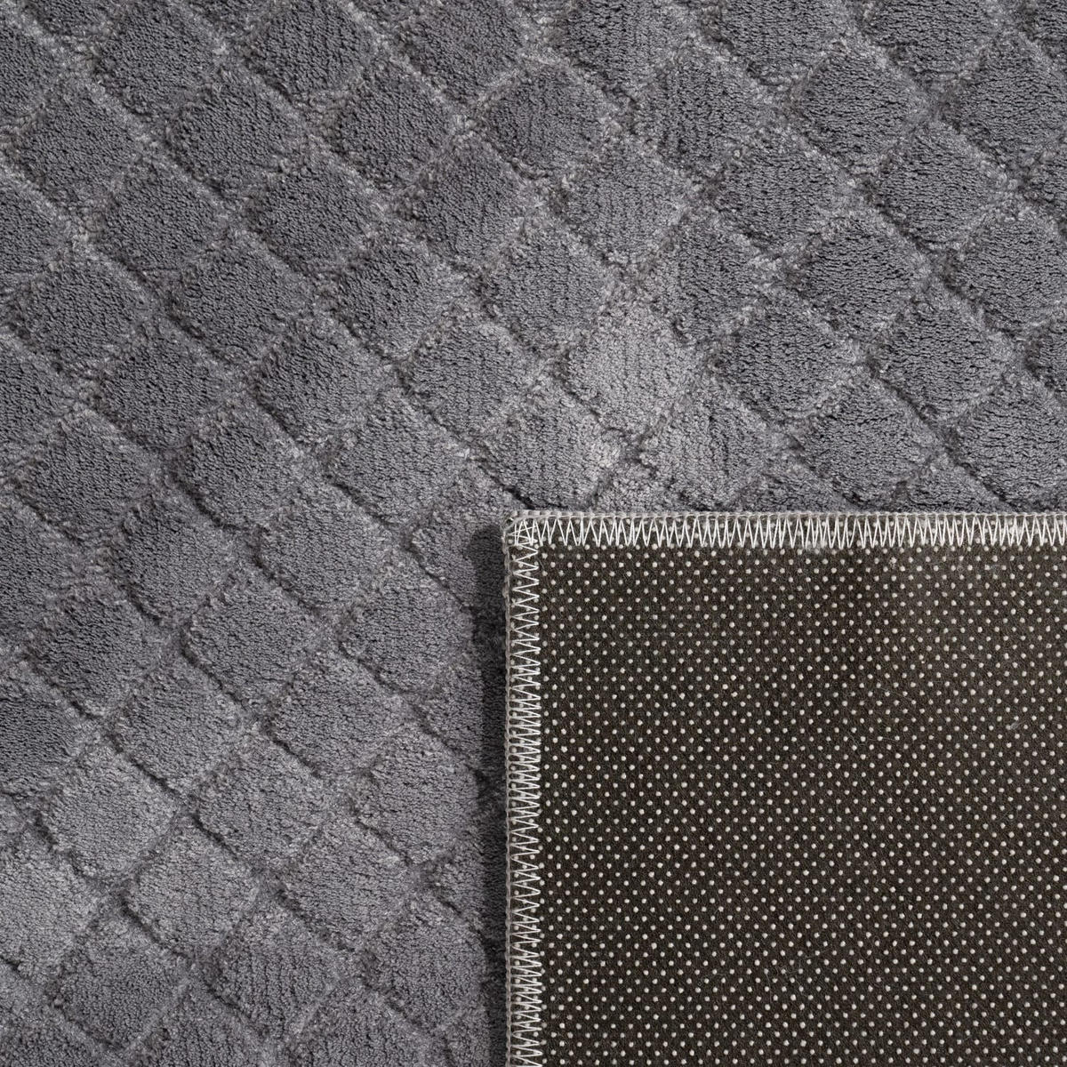 KURZFLORTEPPICH 60/100 cm Rotterdam 591 - Anthrazit, Kunststoff (60/100cm) - Paco Home