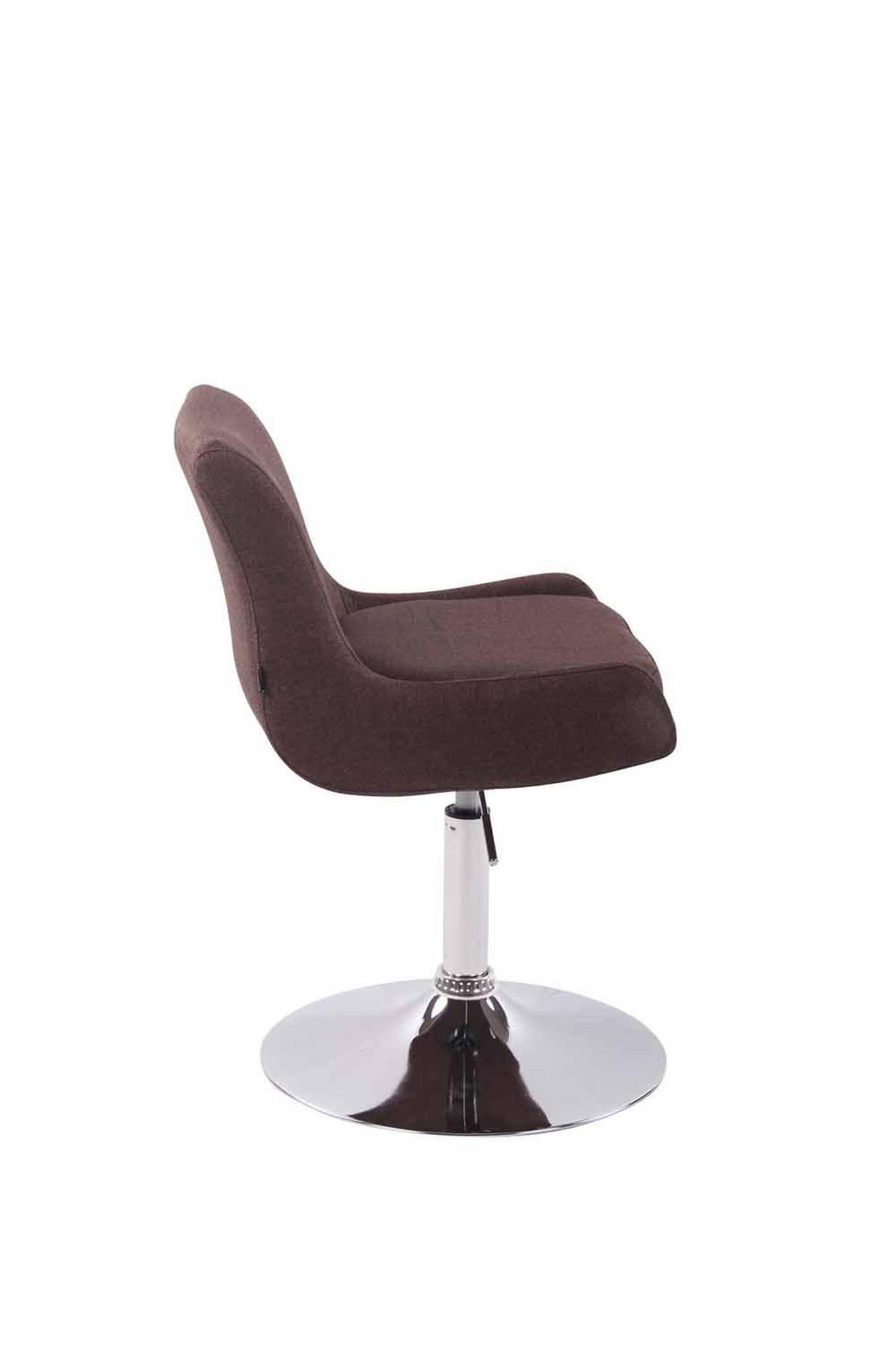 DREHSTUHL Stoff braun - Chromfarben/Braun, Textil/Metall (43/71/50cm) - CLP