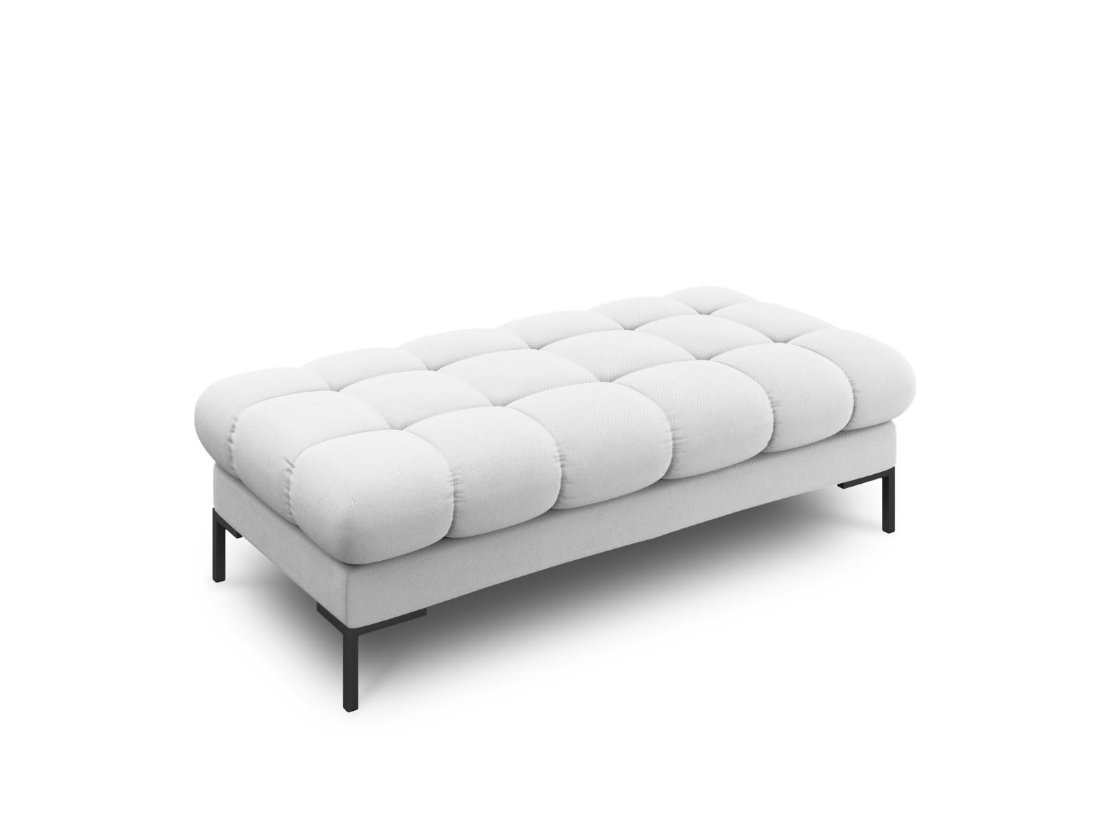 BANK Mamaia aus strukturiertem Stoff hellgrau 2 Sitzplätze - Hellgrau, Textil (133/41/62cm) - Micadoni