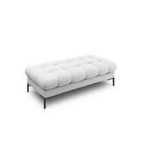 BANK Mamaia aus strukturiertem Stoff hellgrau 2 Sitzplätze - Hellgrau, Textil (133/41/62cm) - Micadoni