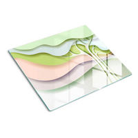 GLASPLATTE 60x52 cm Abstrakter Baum - Grün, Glas (60/0.4/52cm) - TULUP
