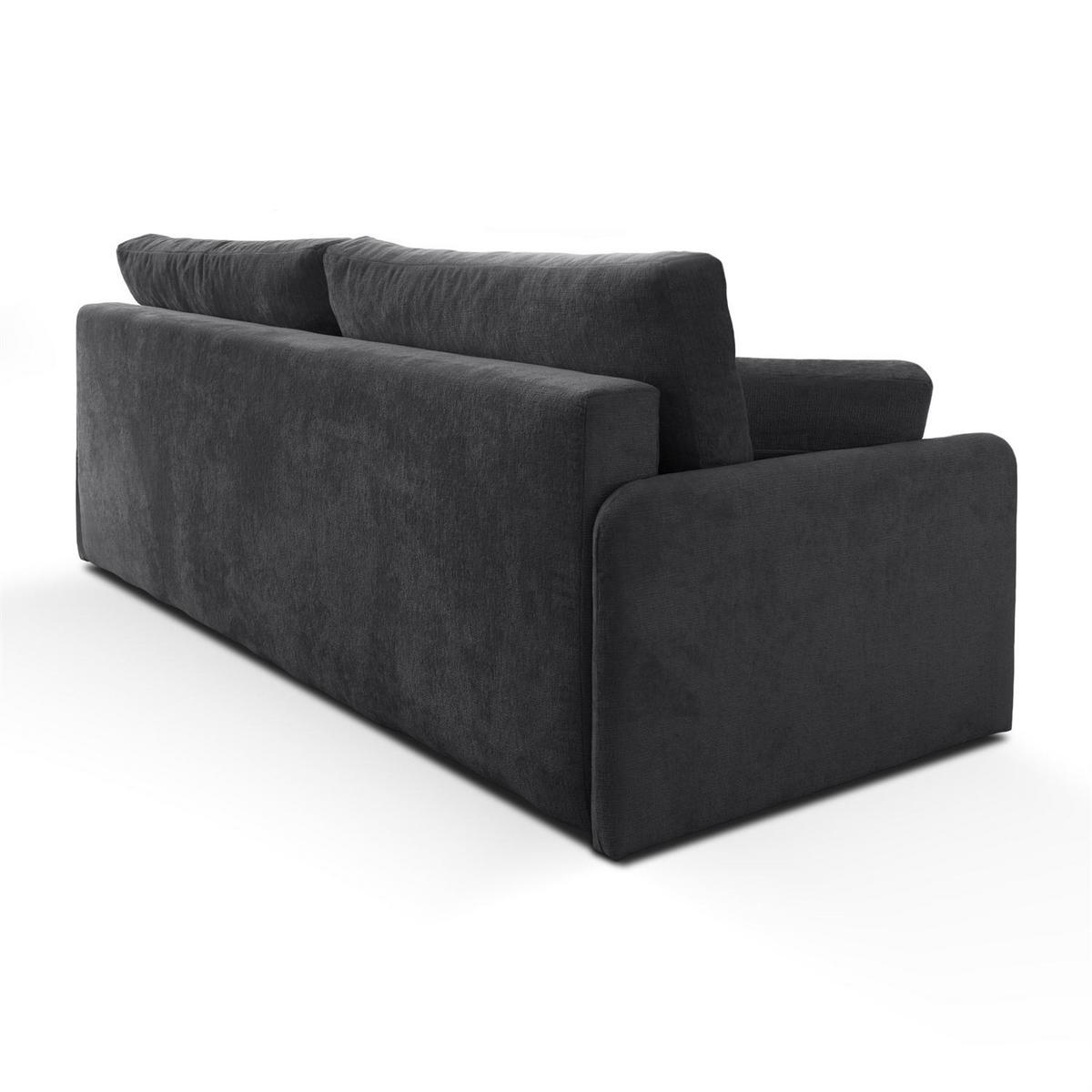 SOFA NUBO mit Schlaffunktion und Bettkasten Harmony 90 - Grau, Textil (205/91/86cm) - Lookway