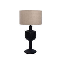 TISCHLAMPE aus Holz 40cm, schwarz - Schwarz, Holz (40/40/70cm) - Giga Meubel
