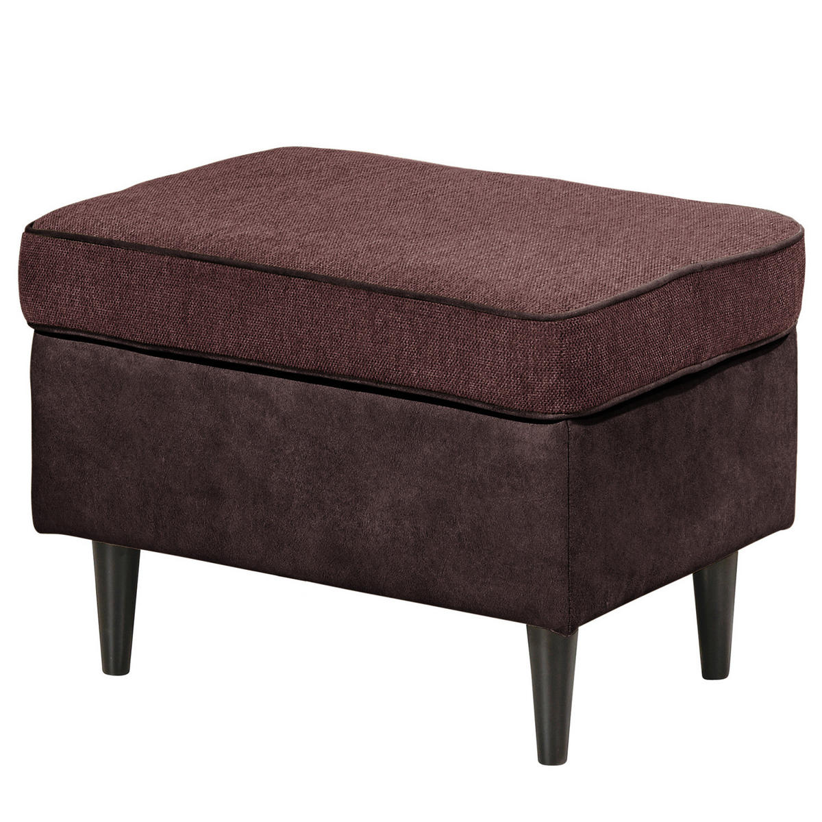 SESSEL - Aubergine/Schwarz, Holzwerkstoff/Buchenholz (78/102/98cm) - home24