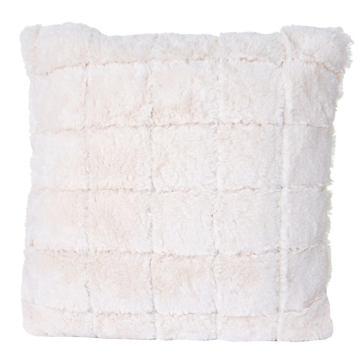 WOHNDECKE + KISSEN KARO 2-tlg. Weiß - Weiß, Textil (150/120cm) - MCW