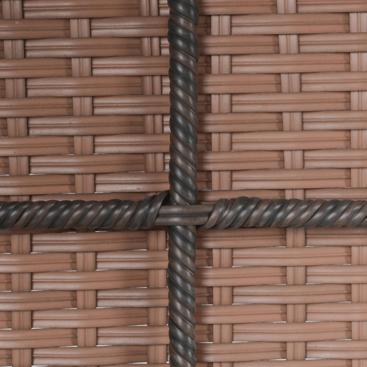 SCHAUKELSTUHL, Polyrattan+Metall, Braun+Cremeweiß, 66 x 88 x 98 cm - Braun, Kunststoff (88/98/66cm) - Outsunny