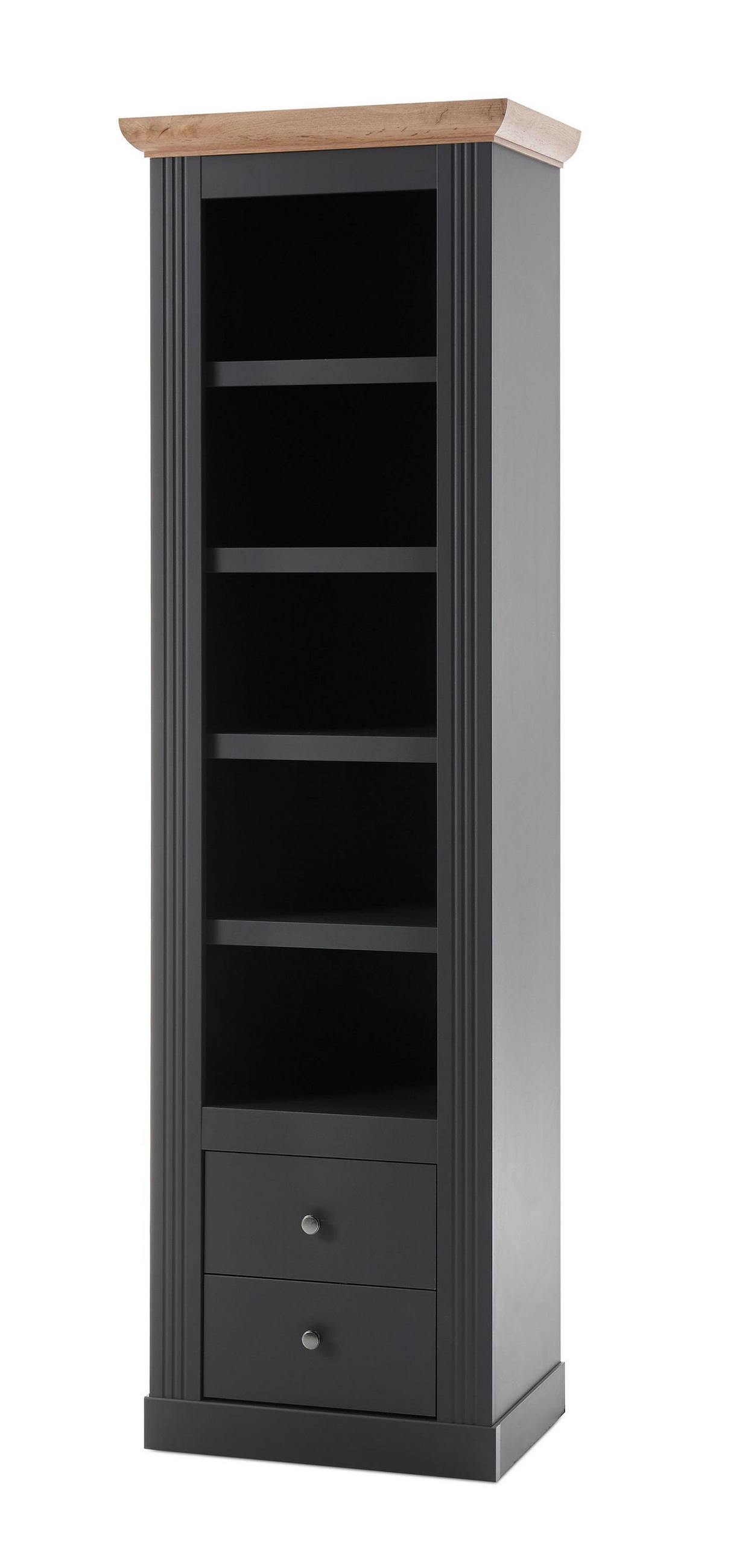 Feldmann-Wohnen Standregal Grau, Eiche 61x202x42 cm