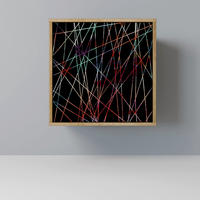SIDEBOARD LUMINOUS SNARE, Eichefarben, 57,5x42x57,5 cm, Ohne Füße - Eichefarben/Multicolor, Holzwerkstoff (57.5/57.5/42cm) - SpaceRebels
