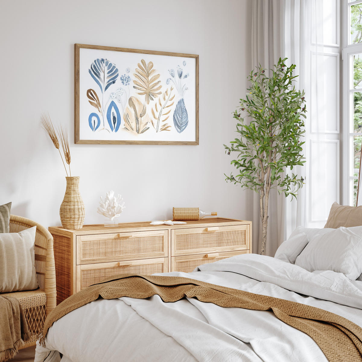 OLIVENBAUM - Dunkelgrün/Grün, Kunststoff/Stein (180cm) - Relaxdays