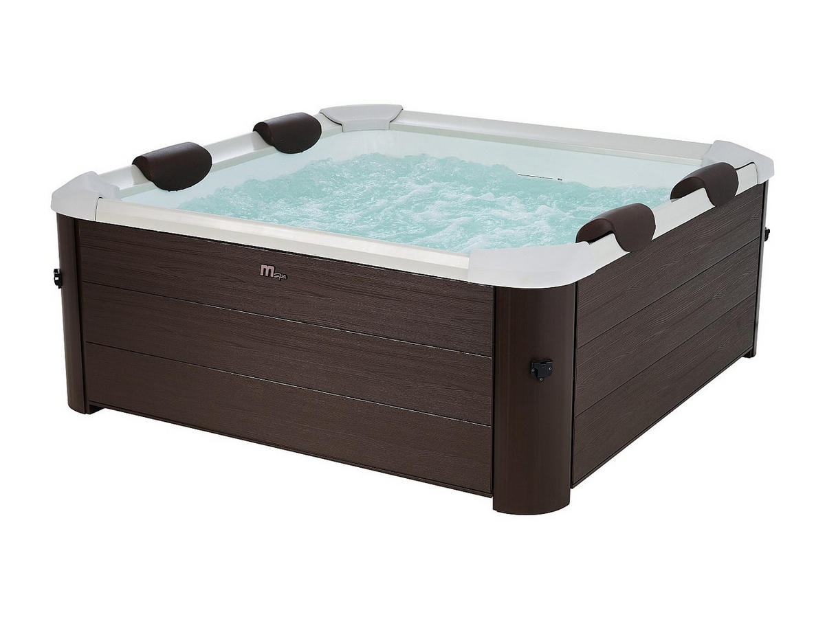 HALBFESTER Whirlpool - 6 Personen - Plastik - Braun - - Braun, Kunststoff (160/65/160cm) - Mspa