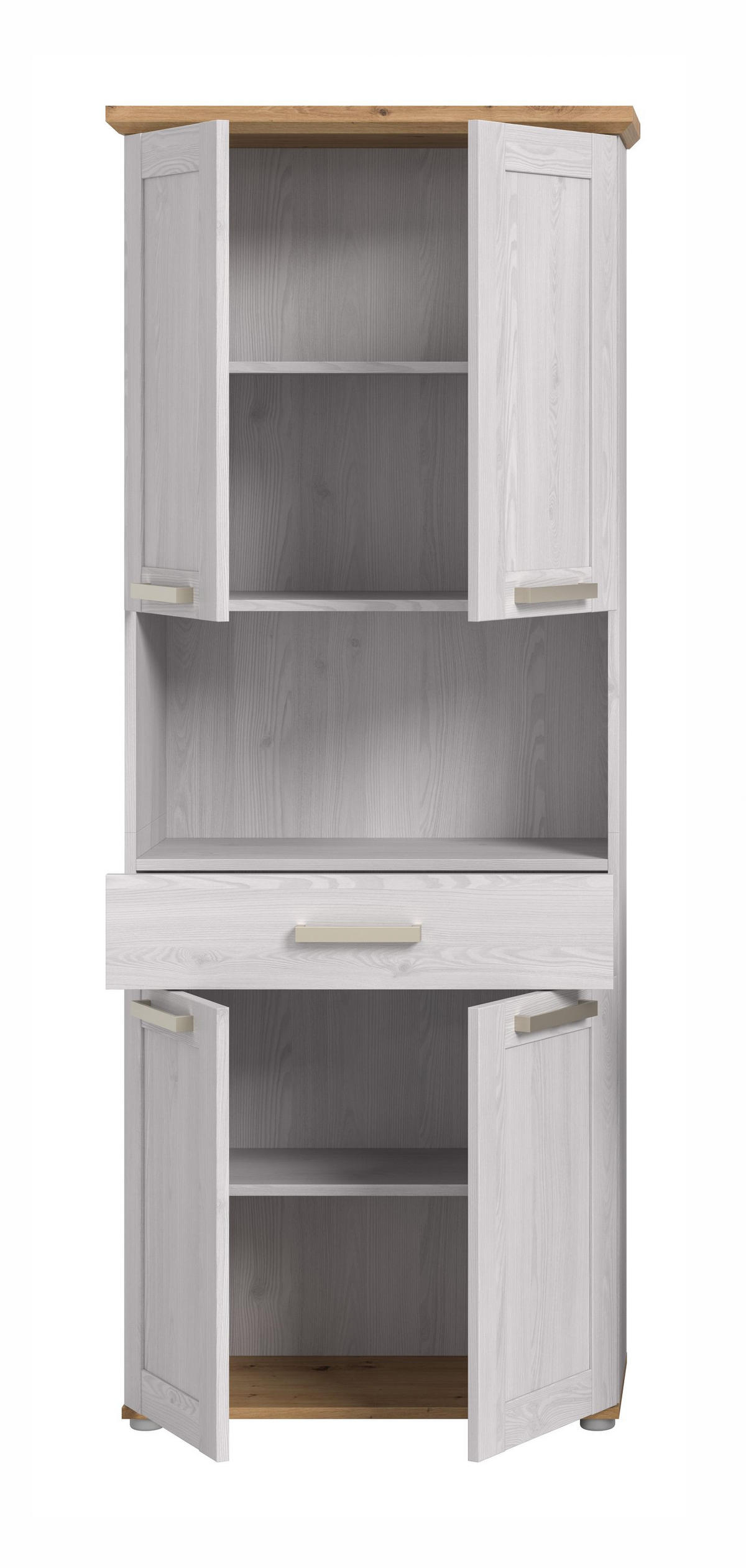 HOCHSCHRANK breit VERONA (B/H/T: ca. 74/187/34 cm) in Sibiu Lärche Nachbildung/Sibiu Lärche Nachbildung - Lärchefarben, Holzwerkstoff (74/187/34cm)