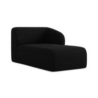 SOFAELEMENT Rechts Bouclé Stoff Schwarz - Schwarz, Holzwerkstoff/Kunststoff (91/75/166cm) - Makamii