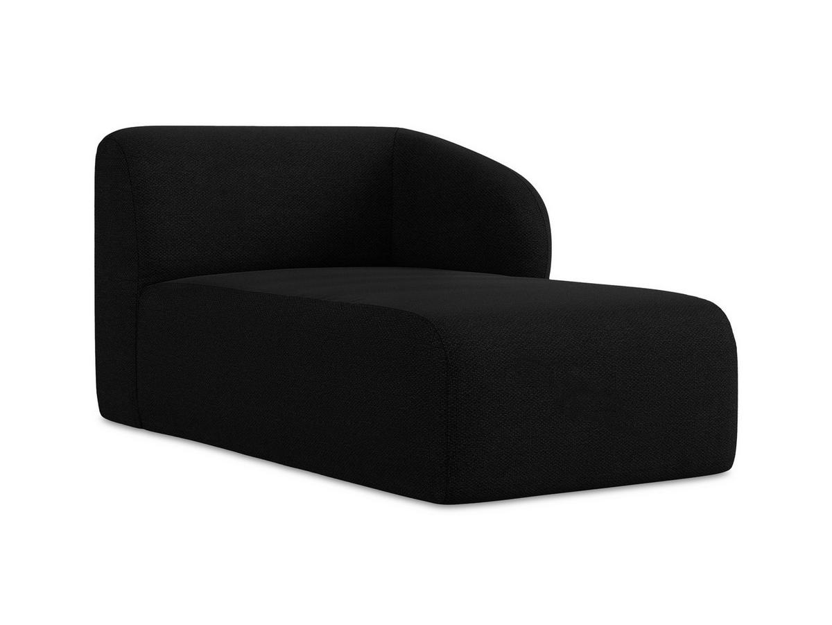SOFAELEMENT Rechts Bouclé Stoff Schwarz - Schwarz, Holzwerkstoff/Kunststoff (91/75/166cm) - Makamii