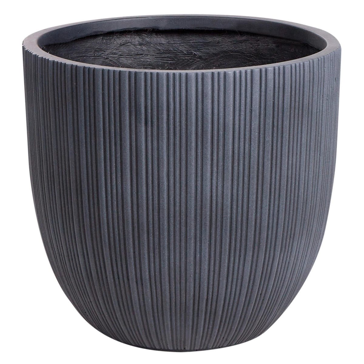 BLUMENTOPF Grau Fraxinus - Grau, Naturmaterialien (39cm) - Beliani