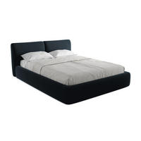POLSTERBETT mit Bettkasten und Lattenrost 180x228 Blau - Blau/Schwarz, Kunststoff/Textil (160/200cm) - LaMiaSofa