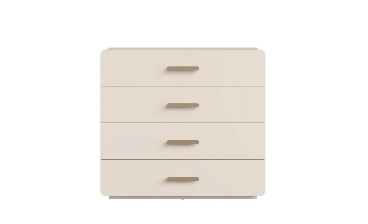 KOMMODE LOKIRN 100/92,5/41,5cm mit 4 Schubladen Türen Beige - Beige, Holzwerkstoff (100/92.5/41.5cm) - MASSENO