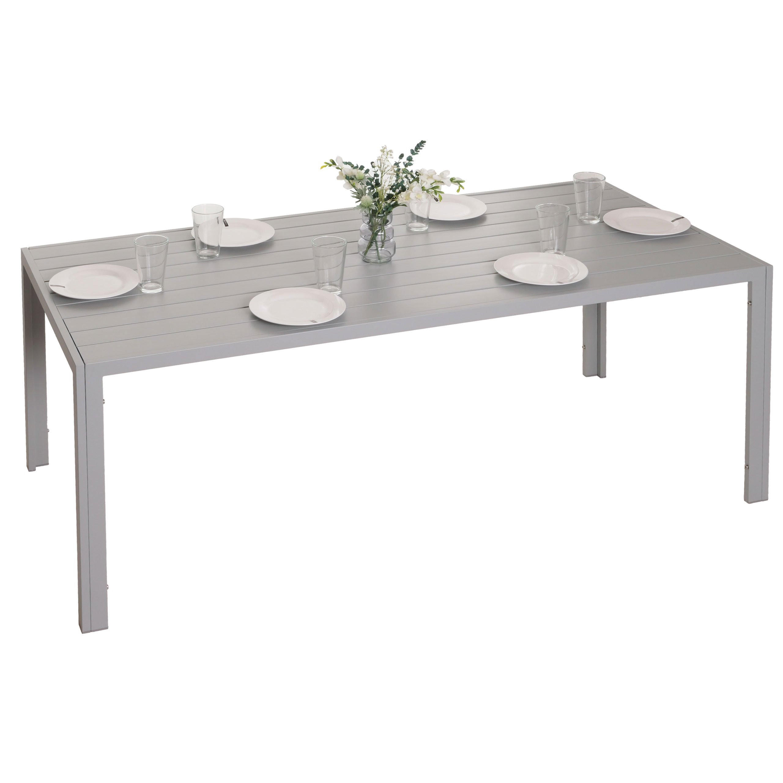 CHEFGASTRO ALU-ESSTISCH Hellgrau 180cm × 80cm × 73cm