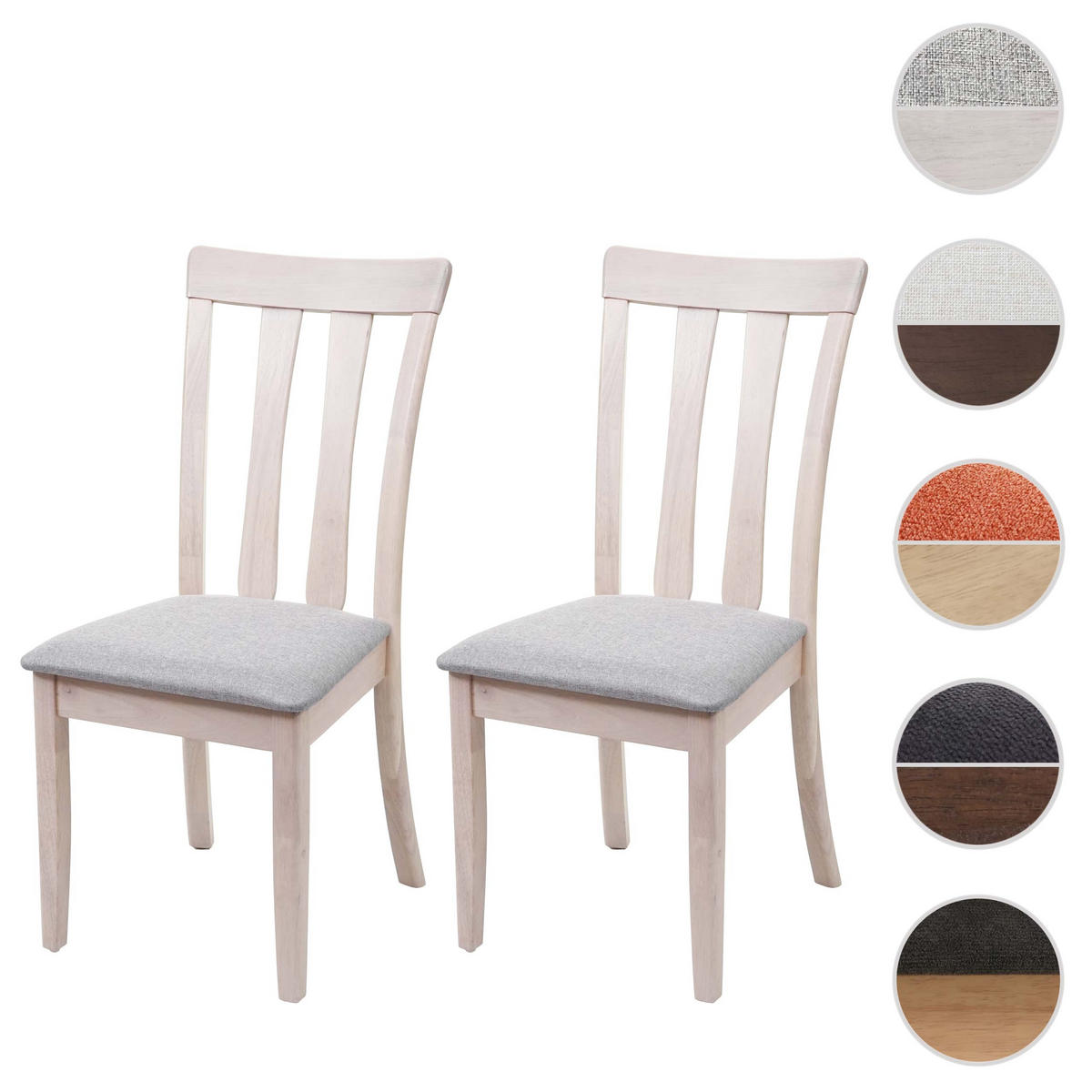 ESSZIMMERSTUHL Braun, Grau 6er-Set - Braun/Grau, Holz (42/96/58cm) - MCW