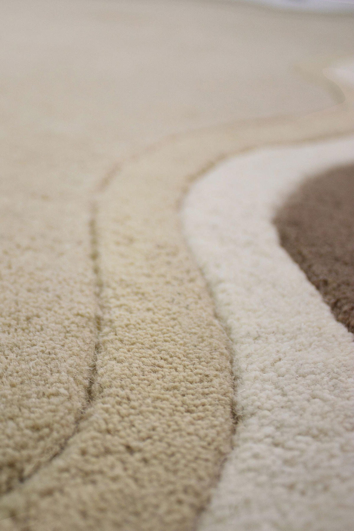 TEPPICH aus Wolle WINCH in Natur, mit Bordüre, 160 x 230 cm - Beige, Textil (160/230cm) - KADIMA DESIGN